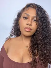 Encaje Frontal transparente con mechones, extensiones con ondas al agua, mechones con Frontal Miss Cara 100%, cabello humano Remy