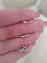 Pendientes de Clip de cristal coreanos para mujer, pendientes de circonia sin agujero, joyería falsa, aretes de un solo Clip para hueso del oído, aretes Kolczyki