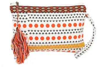 

Cosmetic Bag with decorative trim