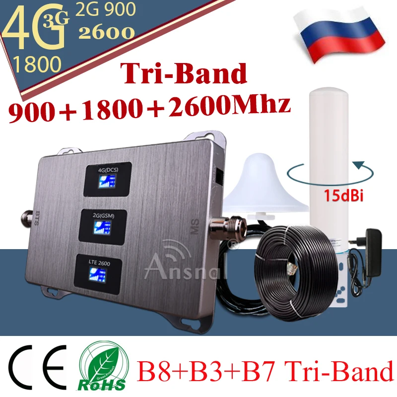Amplifier4G 900/1800/2600mHZ Tri-Band CellPhone