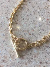 Modyle-collares de Color dorado estilo Punk Vintage, cadena gruesa, collares y colgantes, joyería para mujer, venta al por mayor