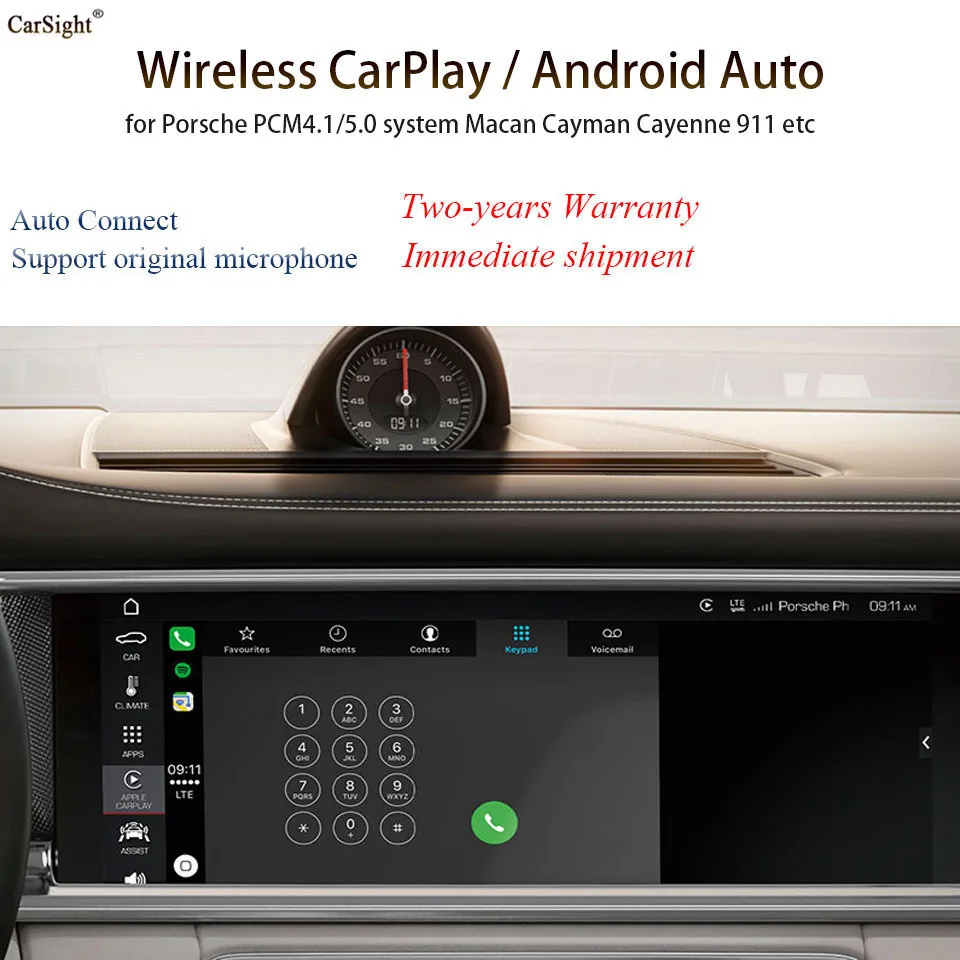 Автомобильный видеоинтерфейс с мультимедийной коробкой Apple Carplay для Porsche PCM 4 1/5 0