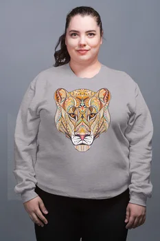 

Angemiel Wear Motif Tiger Gray Women Sweatshirts