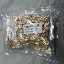 Connector Electric-Wire-Connectors-Set Car-Speaker Crimp-Terminal And 100pcs/Lot Gold