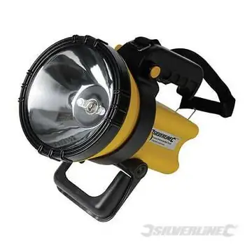 

Flashlight bulb halogen rechargeable adjustable 300 lumens Silverline