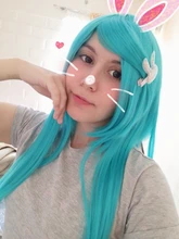 Peluca de pelo corto sintético rosa para Cosplay, para mujeres, Lolita, Amarillo, Azul, Morado, rojo, longitud media, MUMUPI