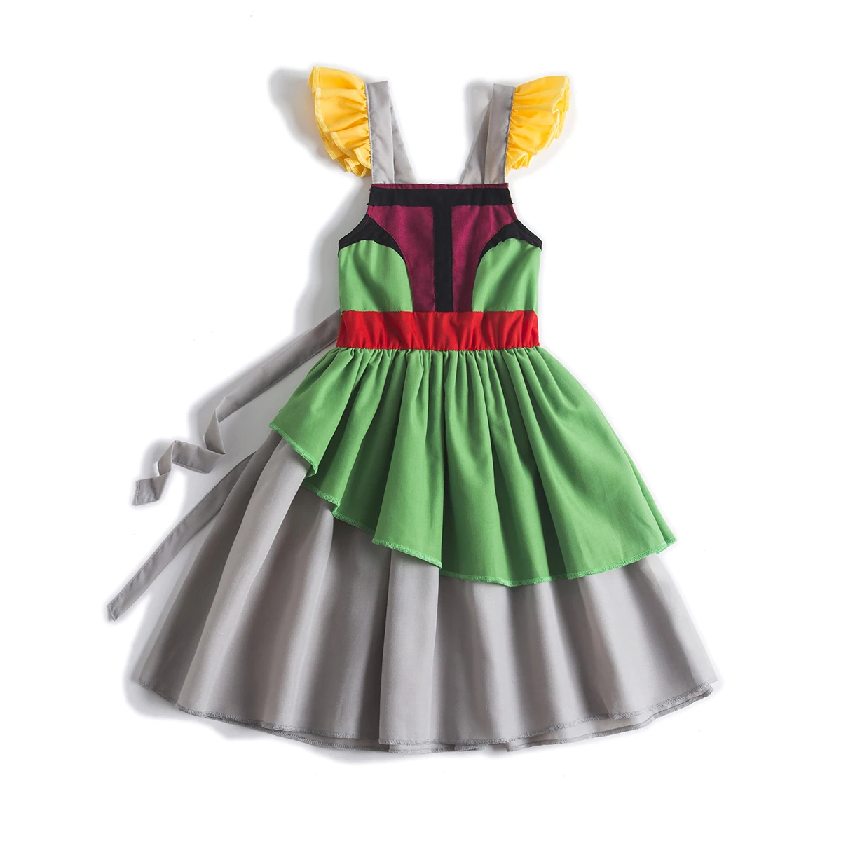 Boba Fett Girls Dress Family Costume Di Halloween Darth Vader Costume R2D2 Chewbacca Ispirato Costume Rey Leia Costume Abiti