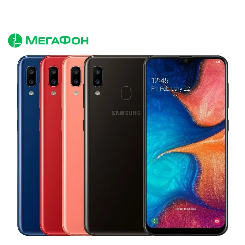 Смартфон Samsung Galaxy A20 [Ростест доставка от 2 дней новый SIM любых операторов