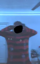 Suéter de punto gótico para Mujer, jerséis largos a rayas, sueltos, rasgados, de talla grande, para Halloween, 200