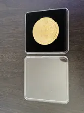 Coin Case Square Acrylic Doge Eth Cryptocurrency 40mm Metal with XRP