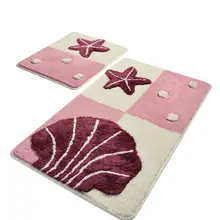 Коврики для ванной нескользящие Противоскользящие коврики противоскользящие морские Lila2'L набор 60X100 cm-50X60 см