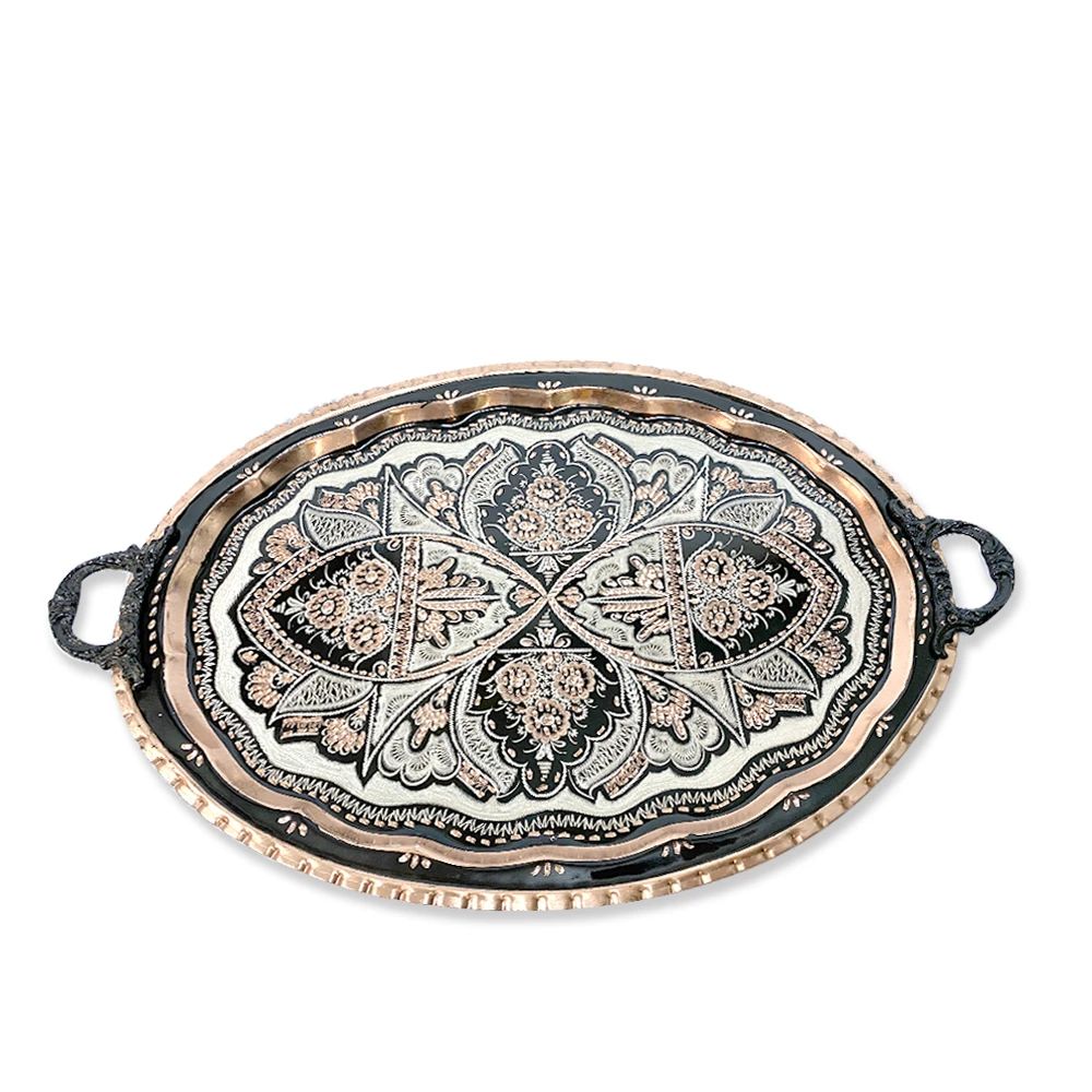 Home Gift Figure Pouring Brass Turkish Handmade Office Decor Justice Woman Handmade Copper tray Home Decor