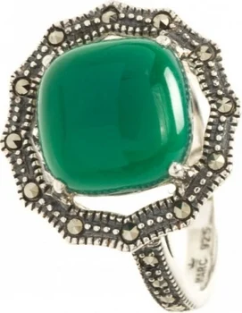 

Yuk marcasite ring with sapphires and marcasite from silver