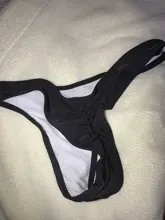 Bikini corto de corte clásico para mujer, traje de baño de dos piezas con corte clásico, con lazos laterales, Tanga brasileña, disponible en 5 tamaños