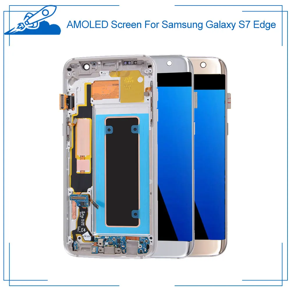 

Ori For Samsung Galaxy S7 Edge G935F G935A V NEW Super AMOLED Display With Touch Screen Digitizer Assembly Replacement Parts