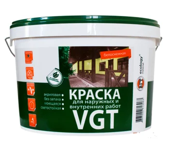 

Paint for ceilings супербелая вдак-2180 new technology W1 1,3 kg