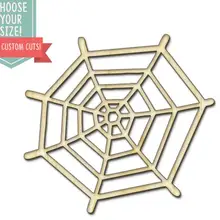 10 паутины вырезанные-на заказ Выберите свой размер-лазерная резка Деревянные Художественные товары для рукоделия Настенный декор свадебный детский DCS0232