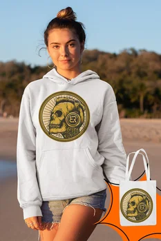 

Angemiel Wear Gold Plaque İskeletBeyaz Women Hooded Sweatshirt Bags Kombin