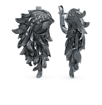 

Silver earrings with cubic zirconia sunlight sample 925