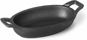 

LACOR 25783 Cacerola Oval sin Base Magma, Hierro Fundido, Negro, 21.7 cm