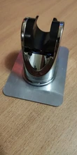 Soporte de cabezal de ducha ajustable, autoadhesivo, de mano, sin taladro, sin perforación, cromado, soporte de montaje en pared