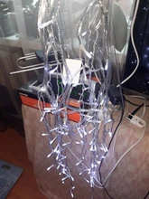 String-Light Led Curtain Christmas Garland Icicle 100leds Stage Garden Outdoor 220V Drop