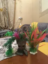 Aquarium-Ornament Bonsai Cave-Stone-Decoration Plant Fish-Tank Garden Tree-Man Cute PVC