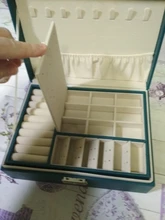 Caja de almacenamiento de joyas de cuero PU, embalaje multifunción portátil de estilo europeo con cajón, regalo de invierno