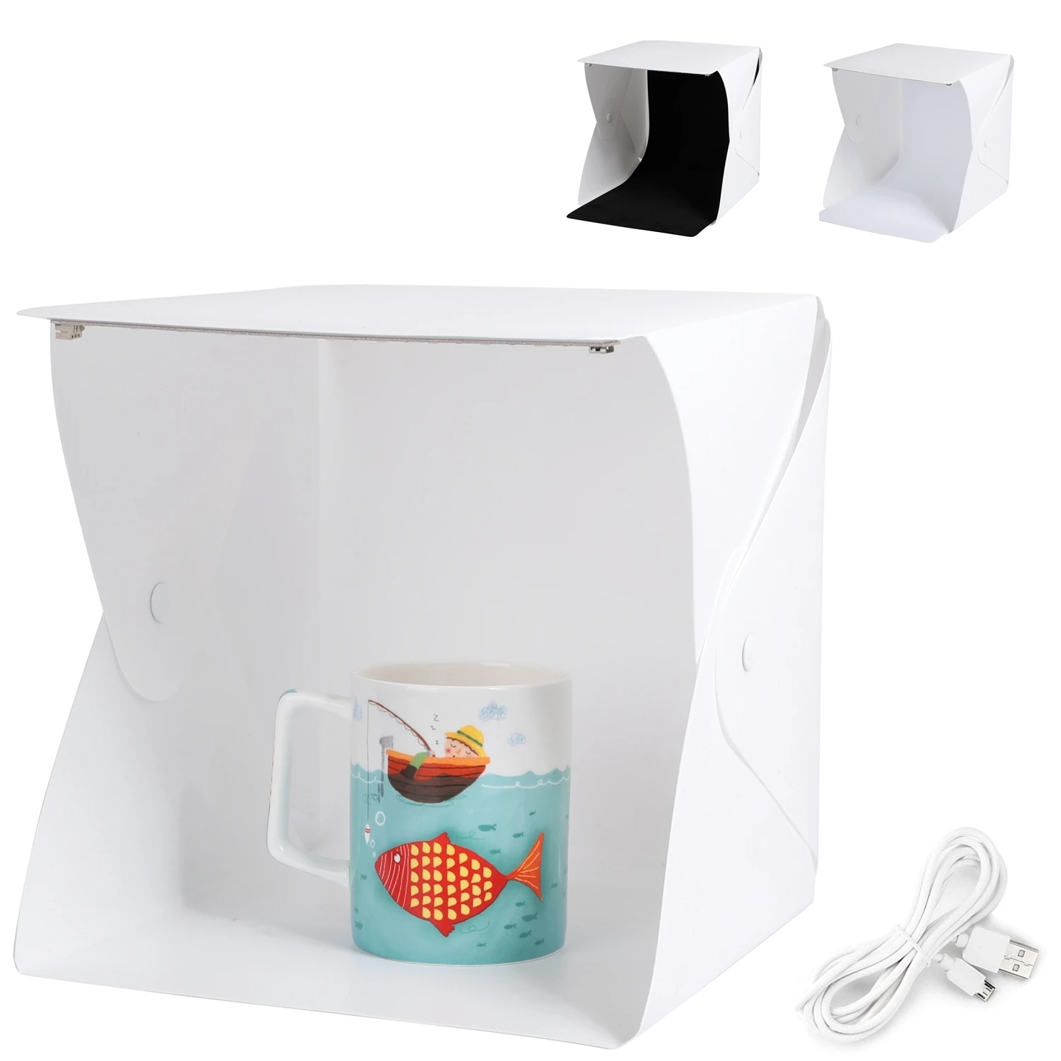 Photo Studio Tent Mini Foldable Photography Studio Portable Light Box Kit with LED Light Tent Adjustable Brightness LED an