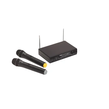 

VHF wireless microphone Dual Plug and Play with 2 Mic. Handheld devices (205.75 MHz-208.8 MHz)