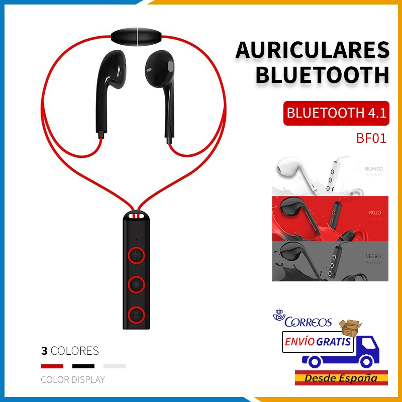 Беспроводные спортивные bluetooth 4 1 наушники с микрофоном беспроводные для