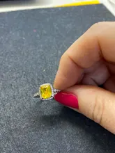 De Lujo mujer chica de cristal anillo de piedra de circonia cúbica bohemios plata Color blanco rosa amarillo anillo promesa anillos de compromiso para las mujeres