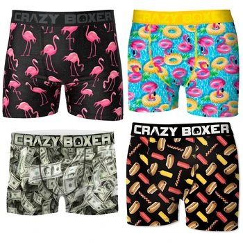 

Pack 4 men's Crazy Boxer briefs in various colors