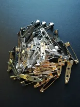 50 unids/lote 15 20 25 30 35 mm broche de Clip pines alfileres de seguridad broche ajustes en blanco Base para la fabricación de la joyería DIY suministros
