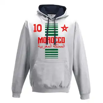 

Hood Sweatshirt Two-Color Men 'S National Sports Morocco 10 Sports Football Africa Star 2 S