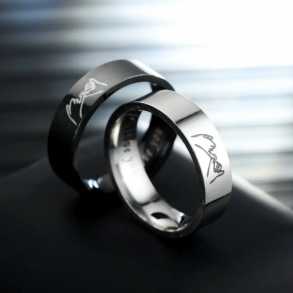 Stainless Steel Couple Rings Wedding Rings finger rings metal rings fashion rings fashion ring