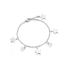 

Luke Bar Bracelet with star and white pearls BK1685