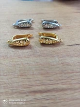 Ganchos de cierre de pendientes para mujer, accesorios de joyería hechos a mano, diseño de moda, ganchos para pendientes hueca