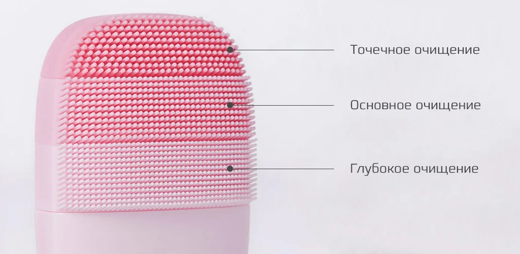 Xiaomi inFace Electronic Sonic Beauty Facial Green - Три сегмента щетки