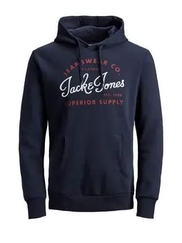 

Jack & Jones hombre Sudadera con capucha JJelogo Sweat Hood NAVY (12157324)