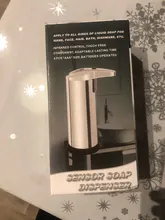 Dispensador automático de jabón líquido de acero inoxidable, dispositivo manos libres con sensor inteligente, 250ml