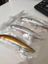 3D Eyes Floating Minnow Wobblers Fishing-Lure Laser Crankbait Aritificial Hard-Plastic