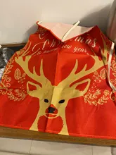 Kitchen Aprons Pinafore Christmas-Decoration Waist-Bib Baking Santa Home-Cooking Cotton