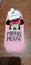 2021 Disney las mujeres de dibujos animados de calcetines de las niñas Mickey Minnie Mouse suave transpirable de verano calcetín de algodón barco corto calcetines de Navidad