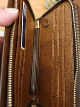 Carteras de hombre Baellerry de gran capacidad bolsillo del teléfono celular de doble cremallera embrague bolsa de Passcard de bolsillo de hombre de negocios cartera