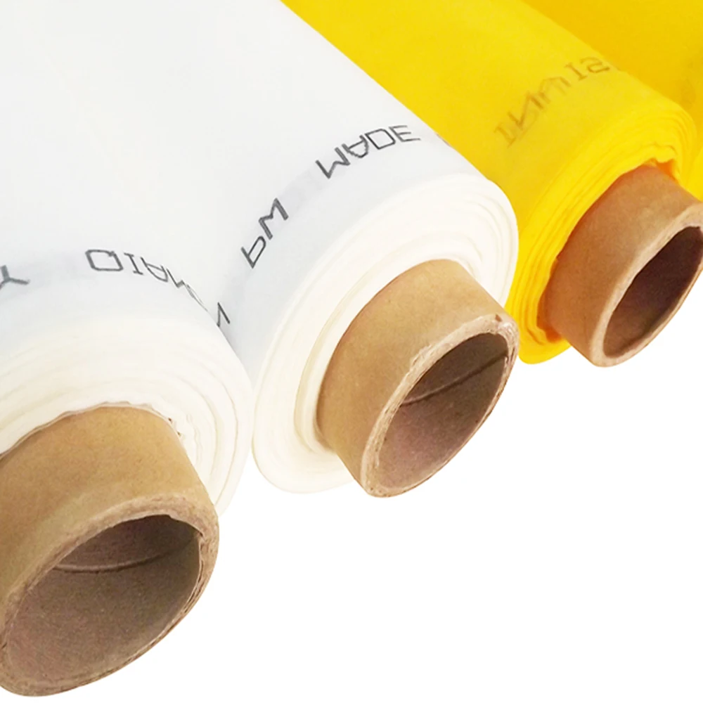 

120T 34um of 165cm Width Silk Polyester Fabric Mesh Printing Filter Yellow Net