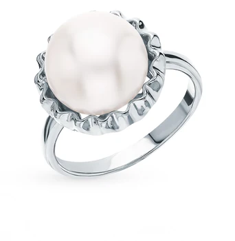 

Silver ring with pearls sunlight sample 925
