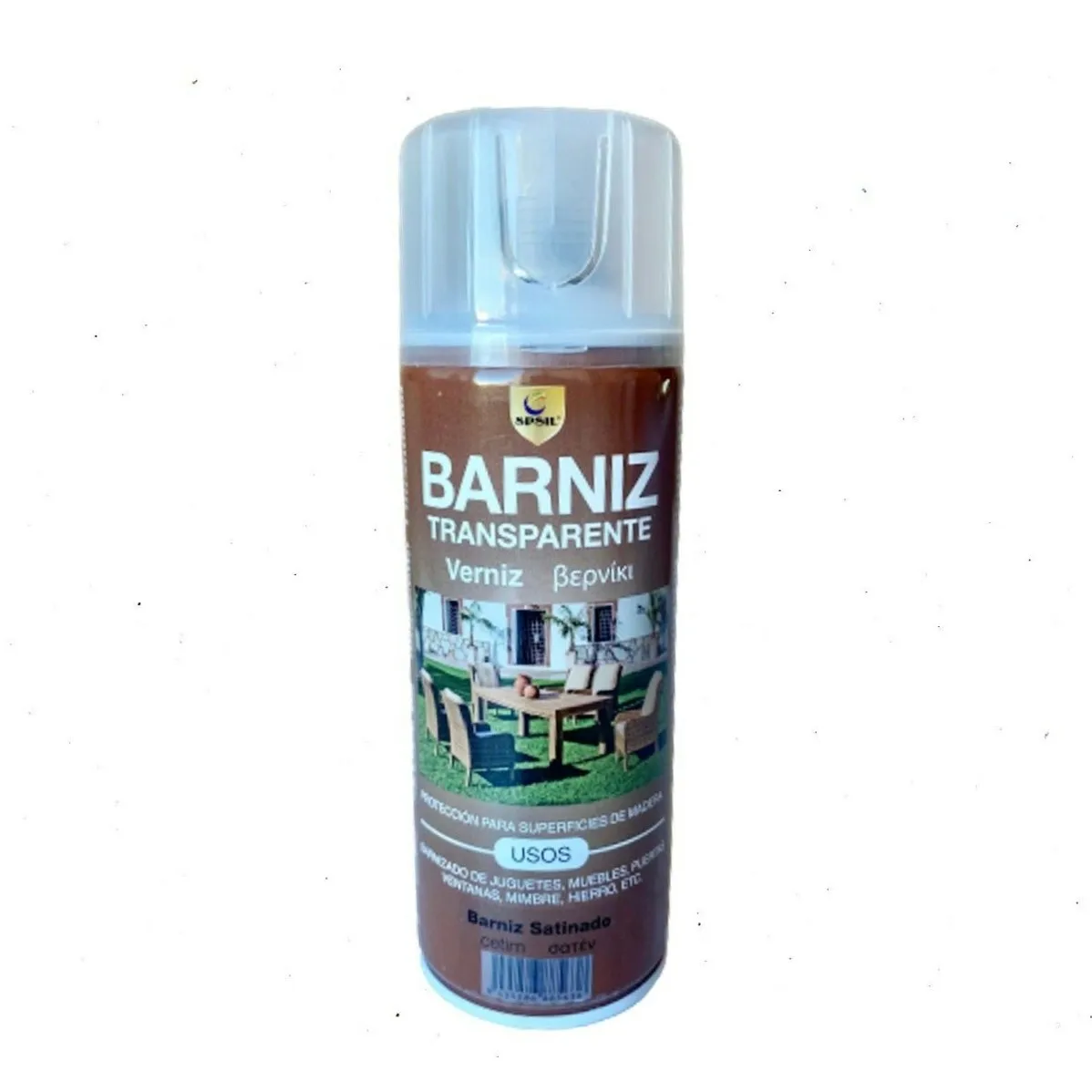 Pintura Spray Barniz transparente Spsil Aerosol Madera Repara Faros de Coche  Mejoras para el hogar Materiales 400ml