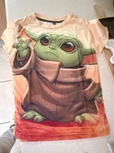 Camiseta mandaloriana de Baby Yoda para hombre, mujer y niño, Camiseta con estampado 3D de Star Wars, ropa de calle de verano, camisetas para niño y niña