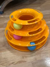 3 Levels Pet Cat Toy Tower Tracks Disc Interacitve Cat Toys Ball Training Amusement Plate